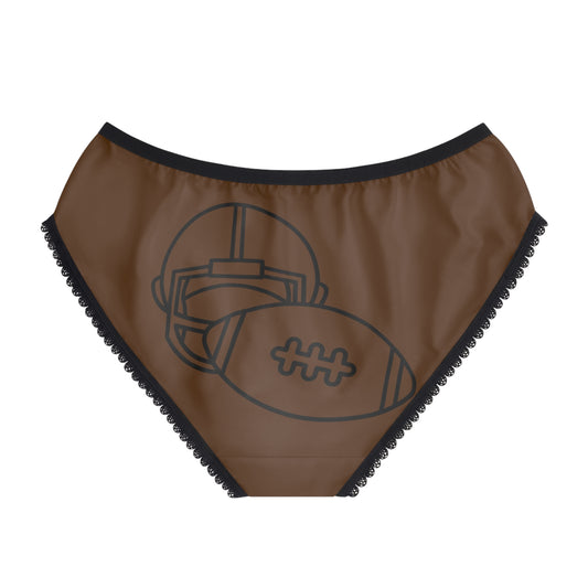 Women's Briefs: Football Brown