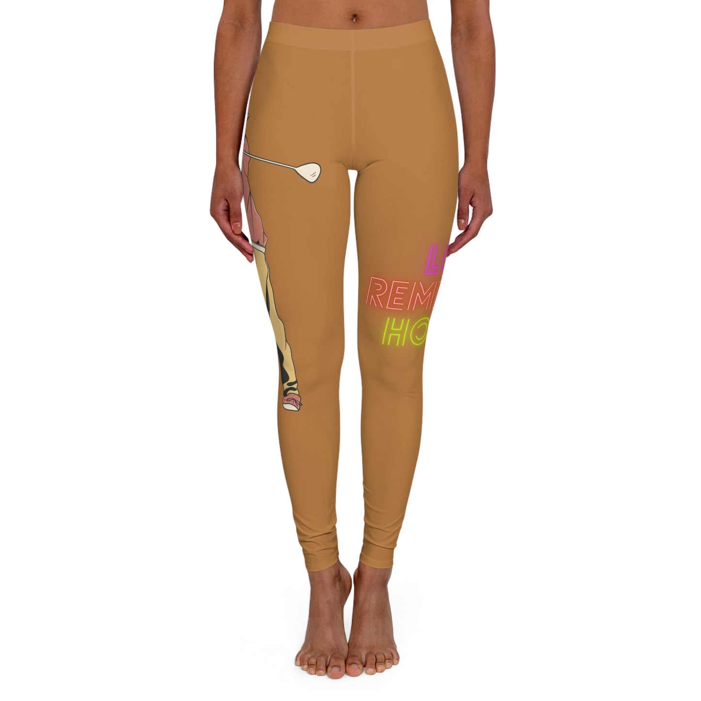 Women's Spandex Leggings: Golf Lite Brown