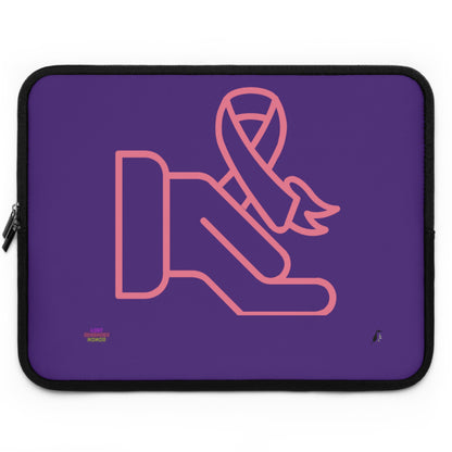 Laptop Sleeve: Fight Cancer Purple