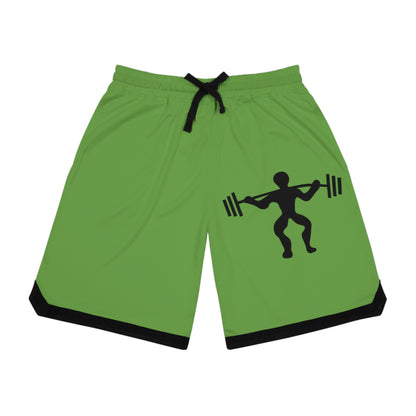 Basketball Rib Shorts: Weightlifting Green