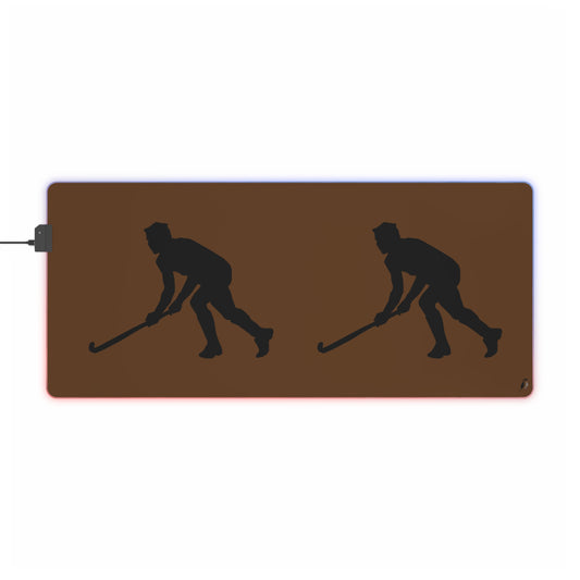 LED Gaming Mouse Pad: Hockey Brown