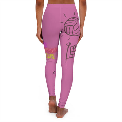 Women's Spandex Leggings: Volleyball Lite Pink