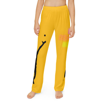 Kids Pajama Pants: Tennis Yellow