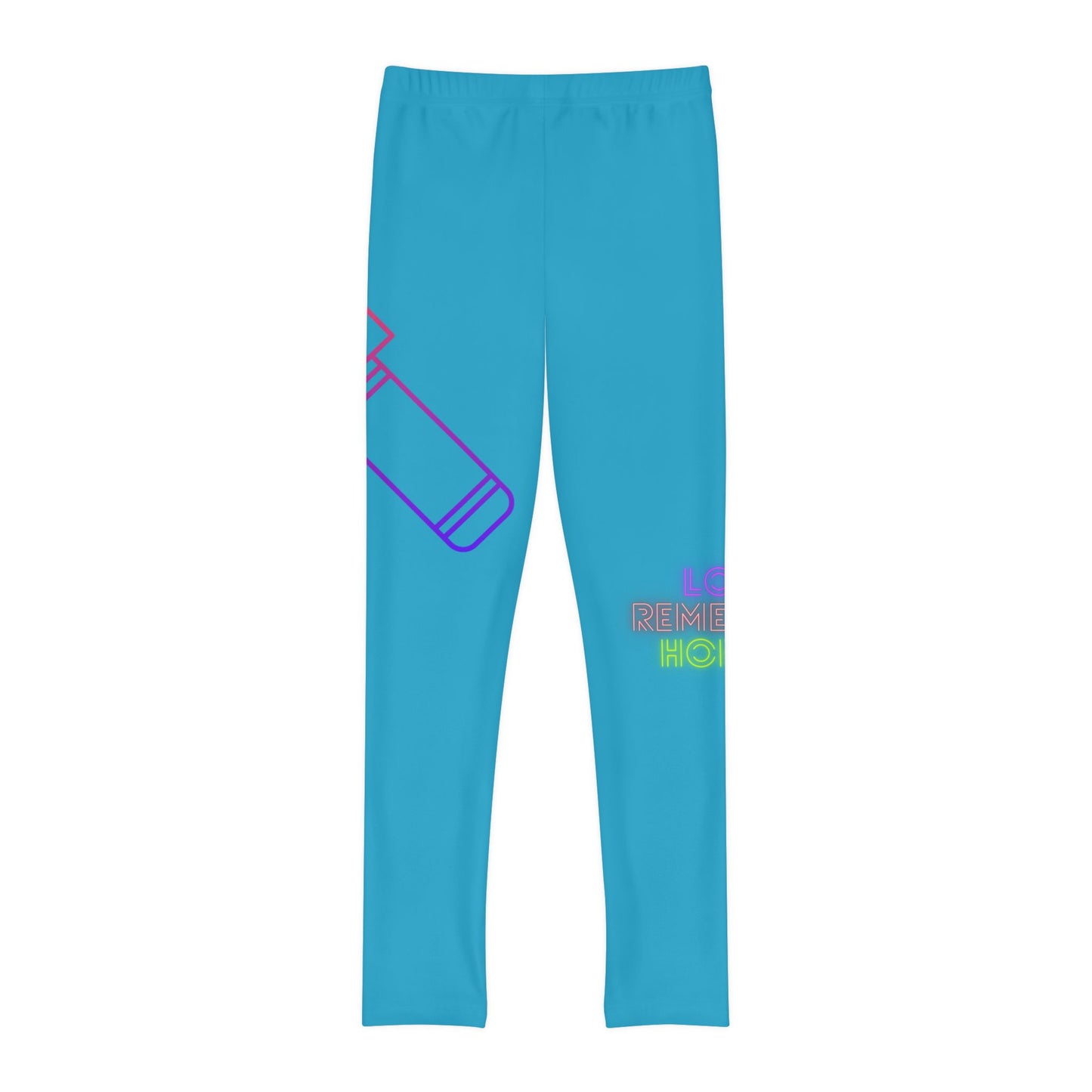 Youth Full-Length Leggings: Music Turquoise