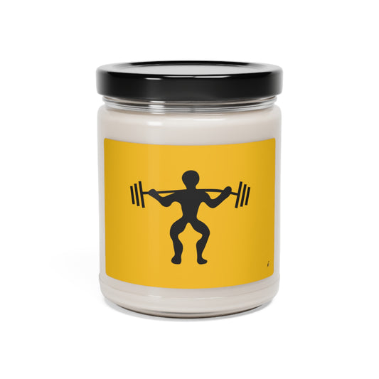 Scented Soy Candle, 9oz: Weightlifting Yellow