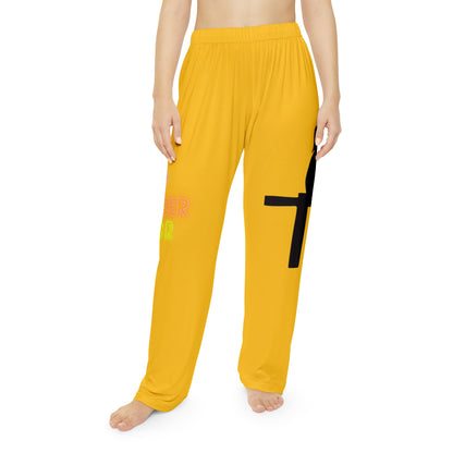 Women's Pajama Pants: Fishing Yellow