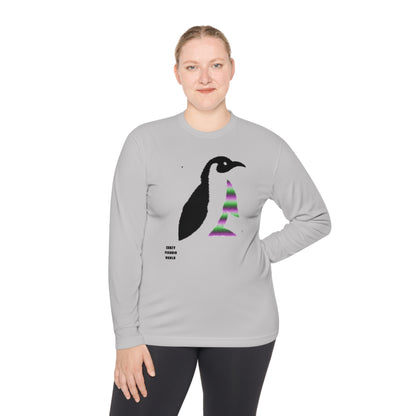 Lightweight Long Sleeve Tee: Crazy Penguin World Logo #1