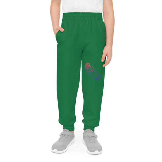 Youth Joggers: Music Dark Green