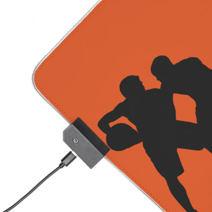 LED Gaming Mouse Pad: Basketball Orange