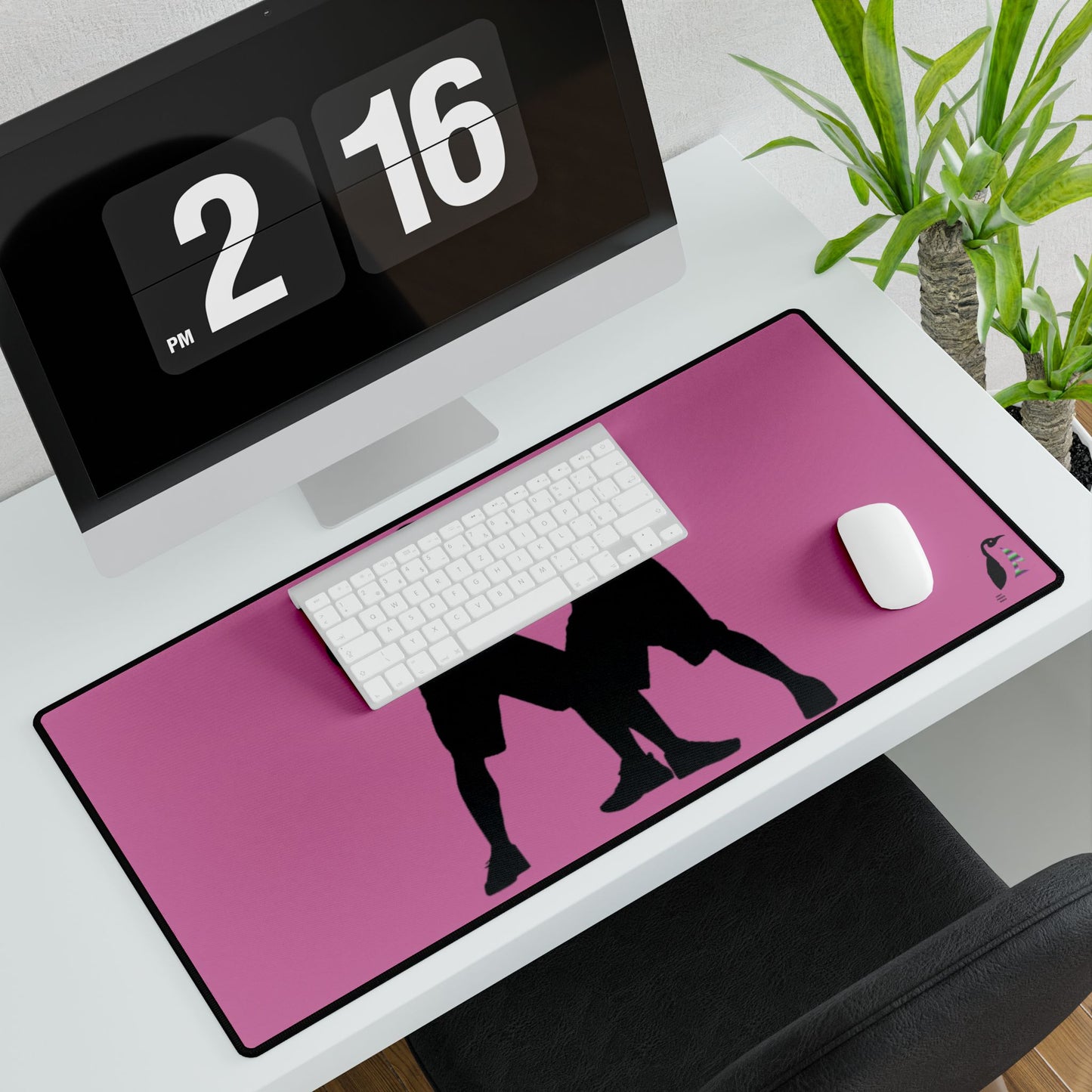 Desk Mats: Basketball Lite Pink