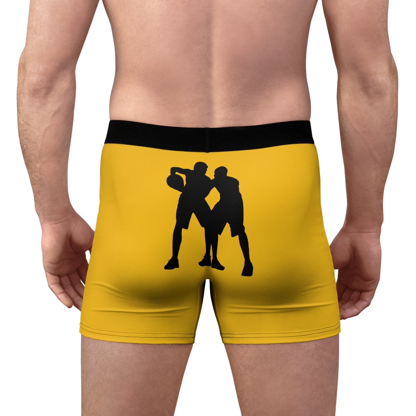 Men's Boxer Briefs: Basketball Yellow