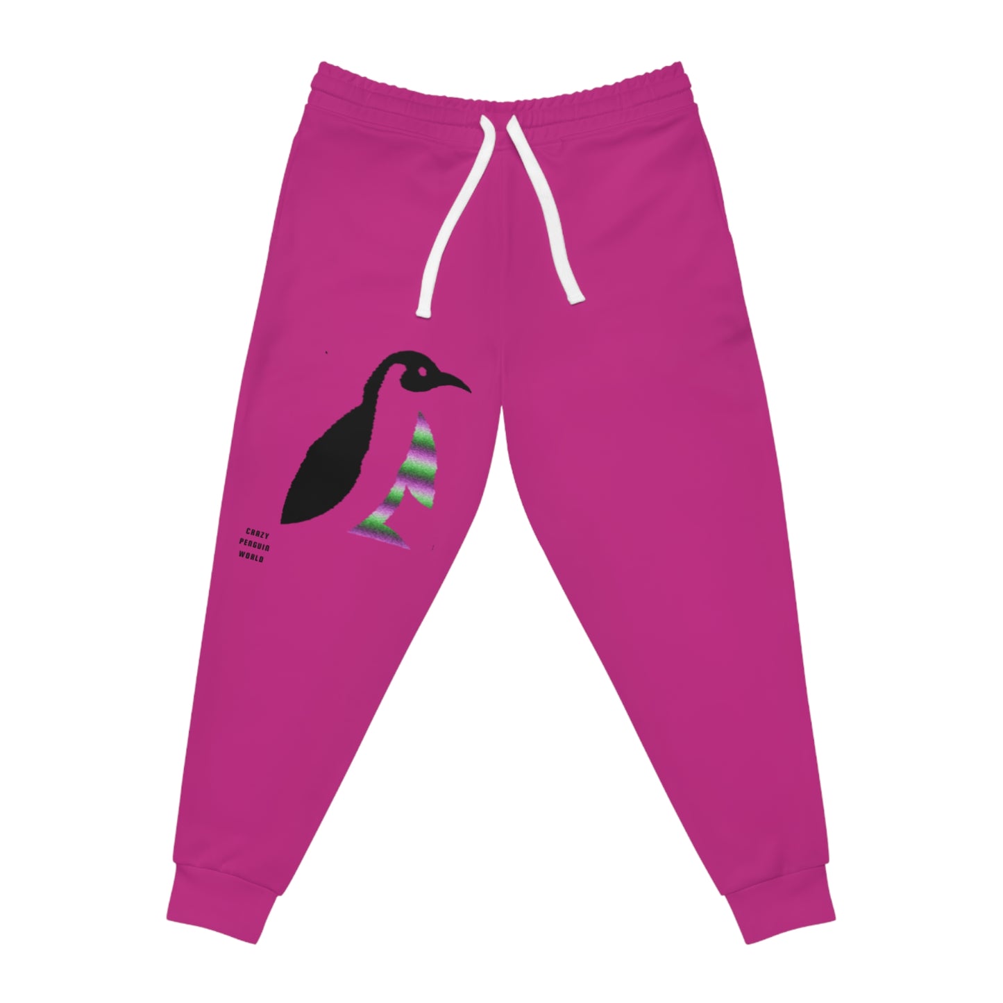 Athletic Joggers: Crazy Penguin World Logo Pink