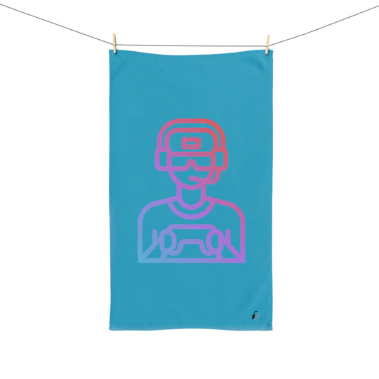 Hand Towel: Gaming Turquoise