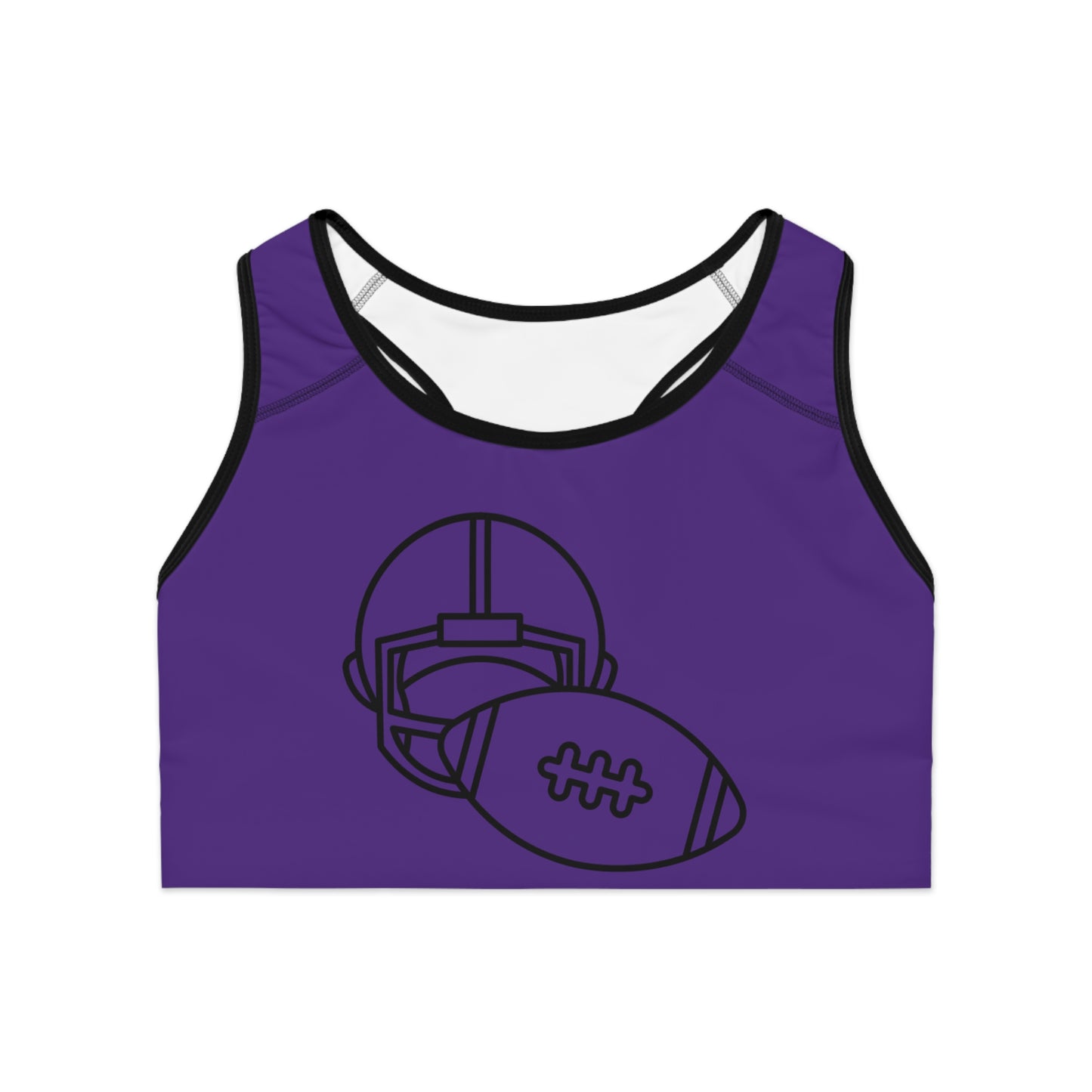 Sports Bra: Football Purple