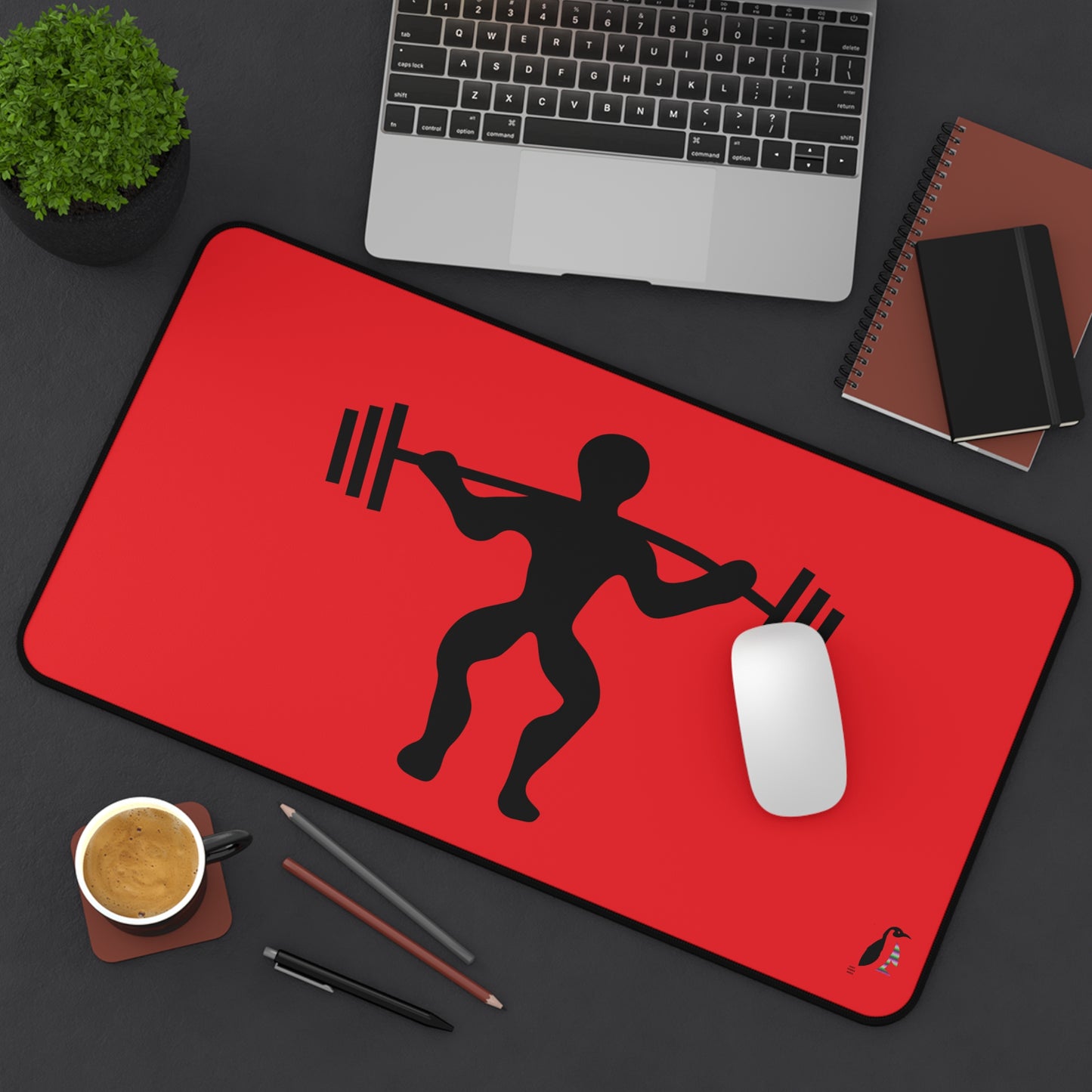 Desk Mat: Weightlifting Red