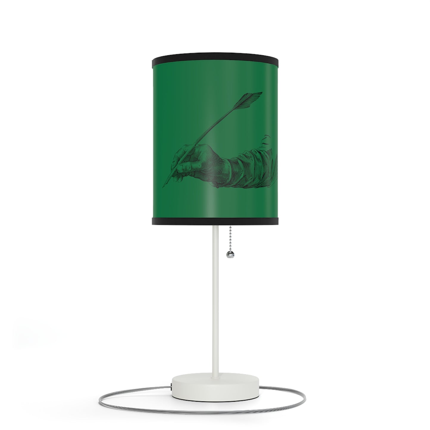 Lamp on a Stand, US|CA plug: Writing Dark Green