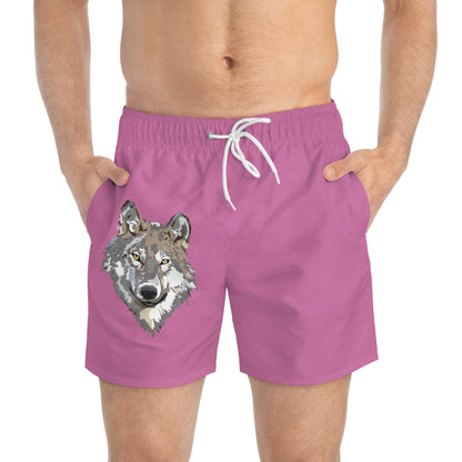 Swim Trunks: Wolves Lite Pink