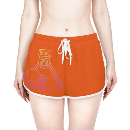 Women's Relaxed Shorts: Bowling Orange