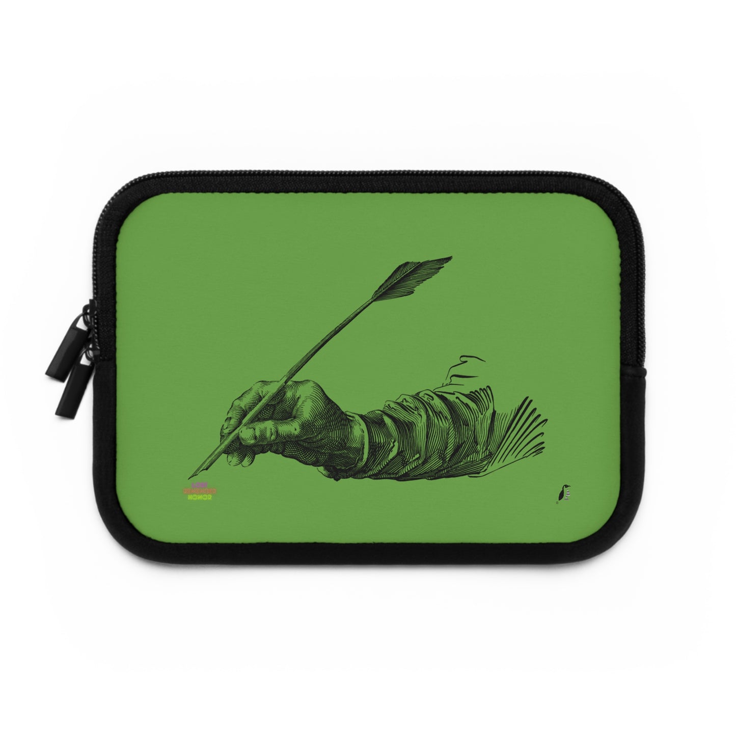 Laptop Sleeve: Writing Green