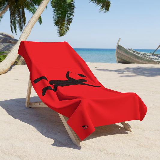 Beach Towel: Tennis Red