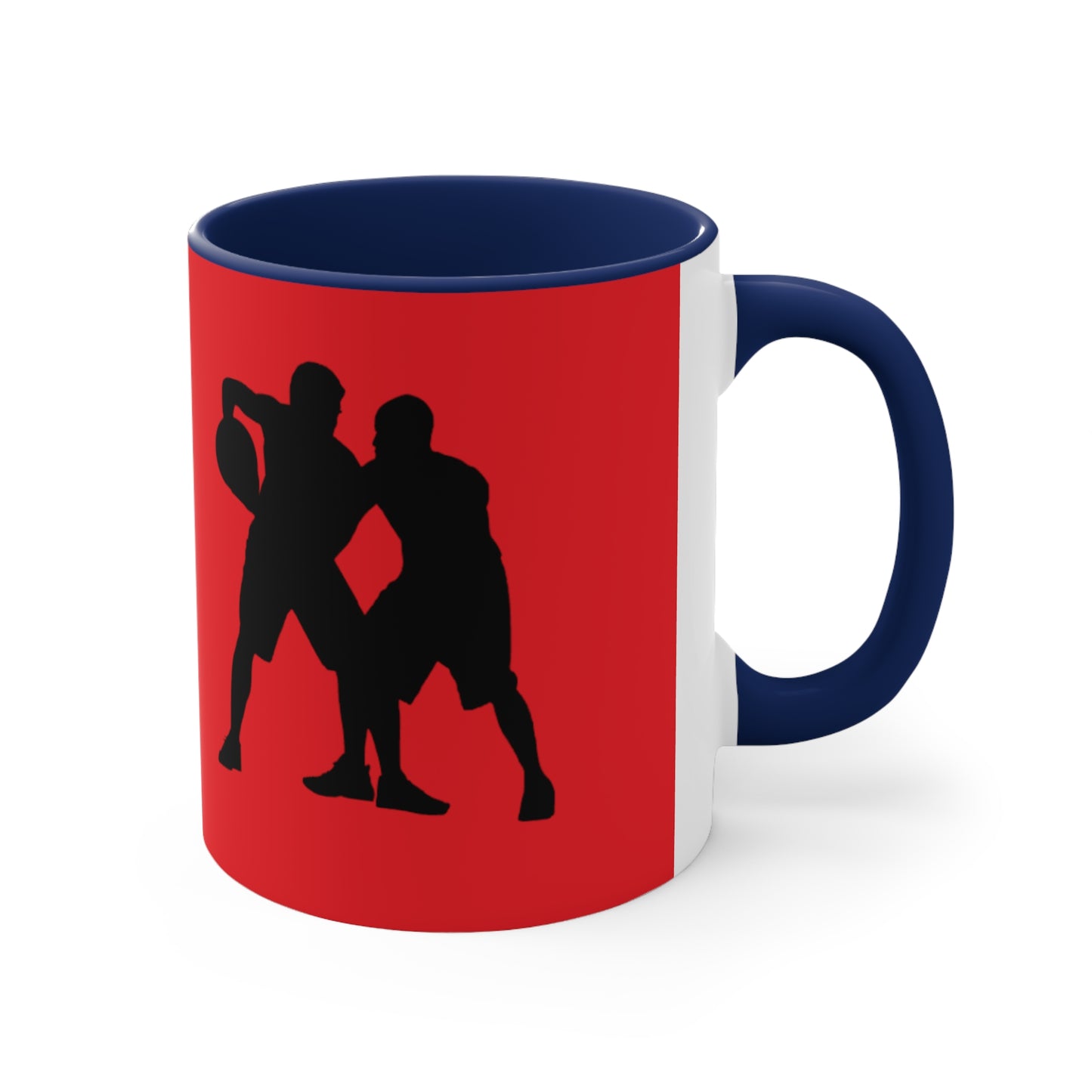 Accent Coffee Mug, 11oz: Basketball Red