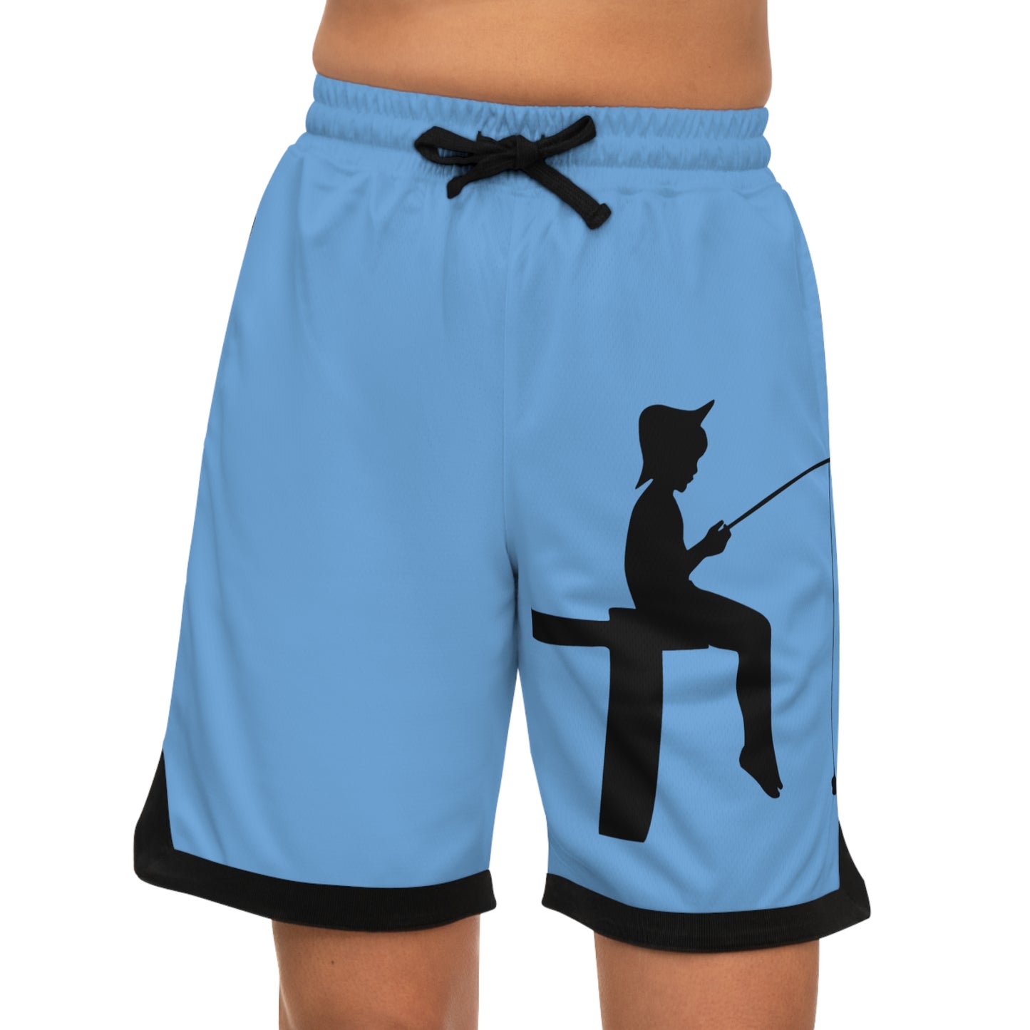 Basketball Rib Shorts: Fishing Lite Blue