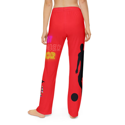 Kids Pajama Pants: Soccer Red