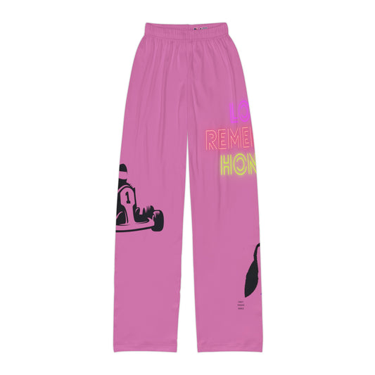 Kids Pajama Pants: Racing Lite Pink