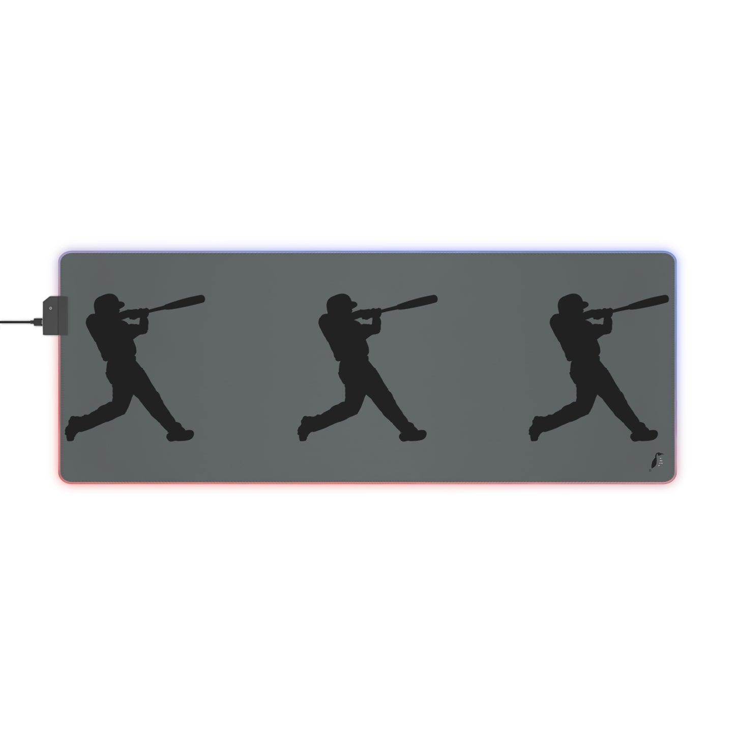 LED Gaming Mouse Pad: Baseball Dark Grey