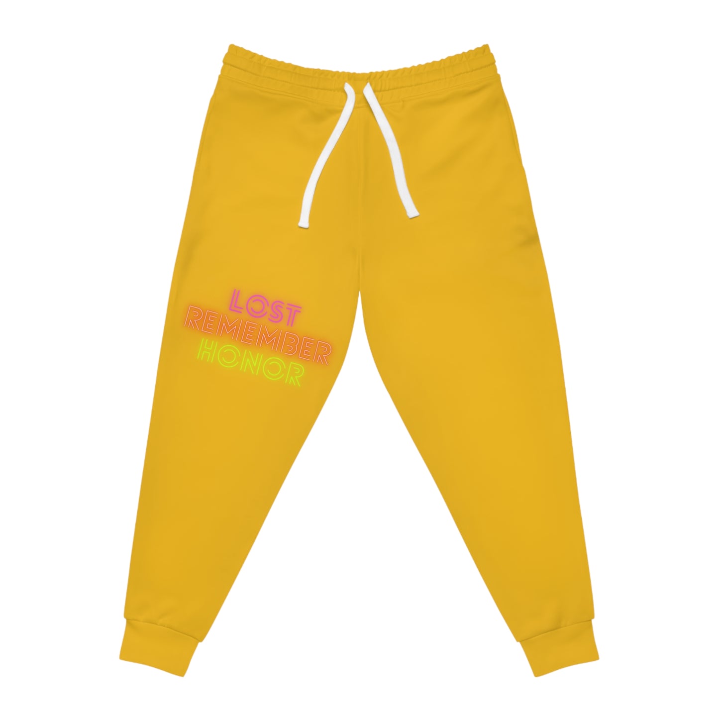 Athletic Joggers: Lost Remember Honor Yellow