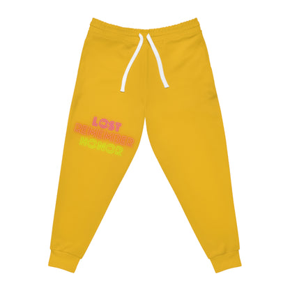 Athletic Joggers: Lost Remember Honor Yellow