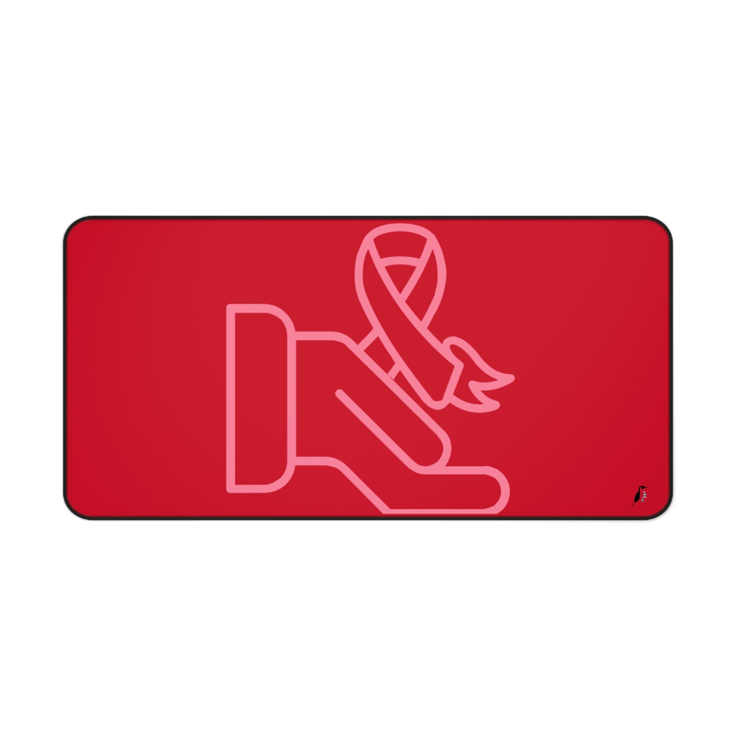 Desk Mat: Fight Cancer Dark Red