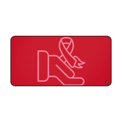 Desk Mat: Fight Cancer Dark Red