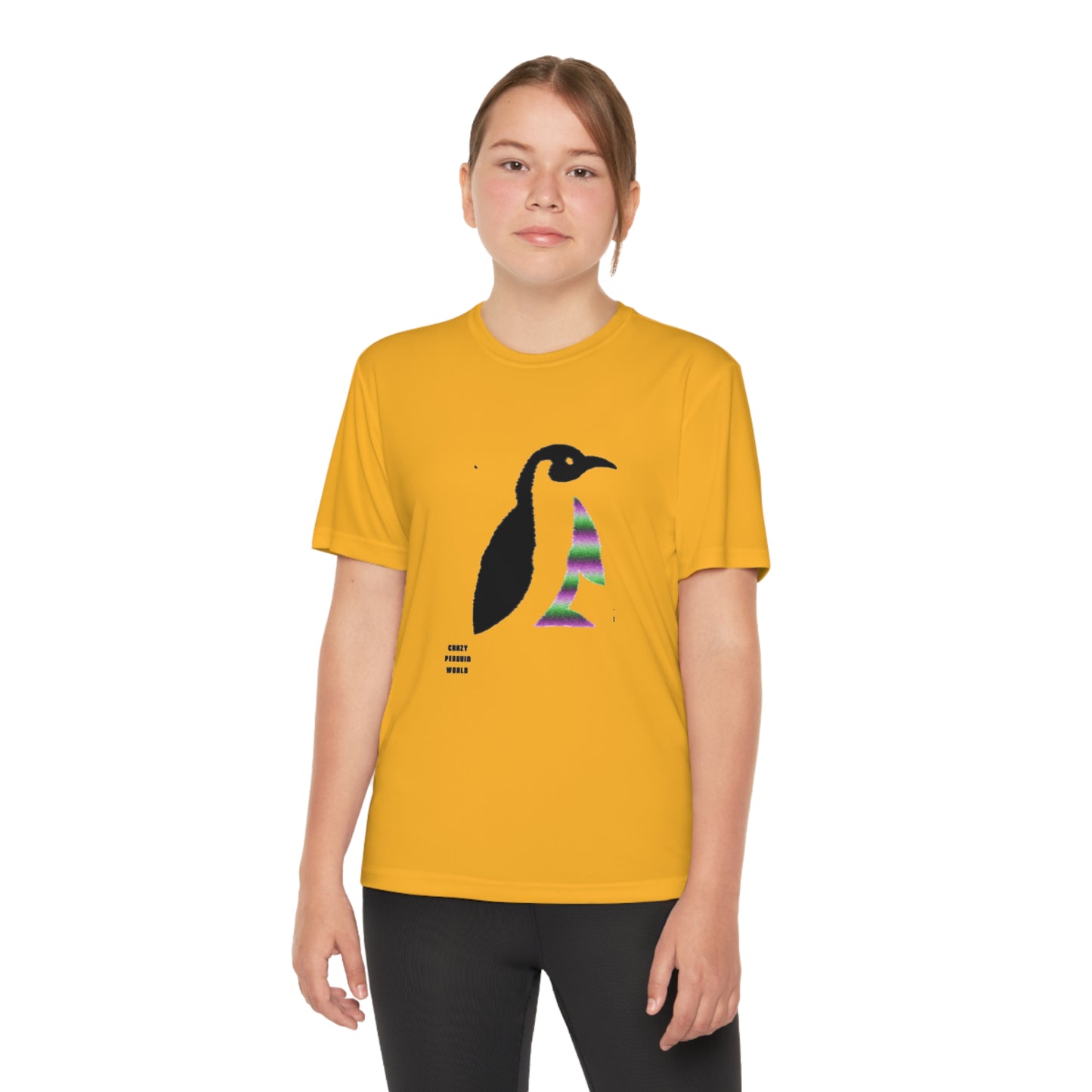 Youth Competitor Tee #1 : Crazy Penguin World Logo 