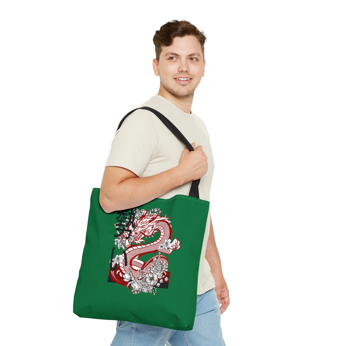 Tote Bag: Dragons Dark Green