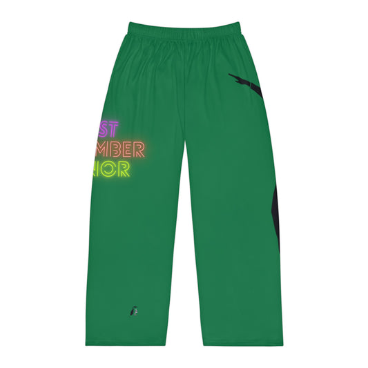 Men's Pajama Pants: Dance Dark Green