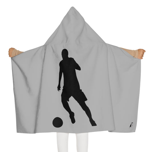 Youth Hooded Towel: Soccer Lite Grey
