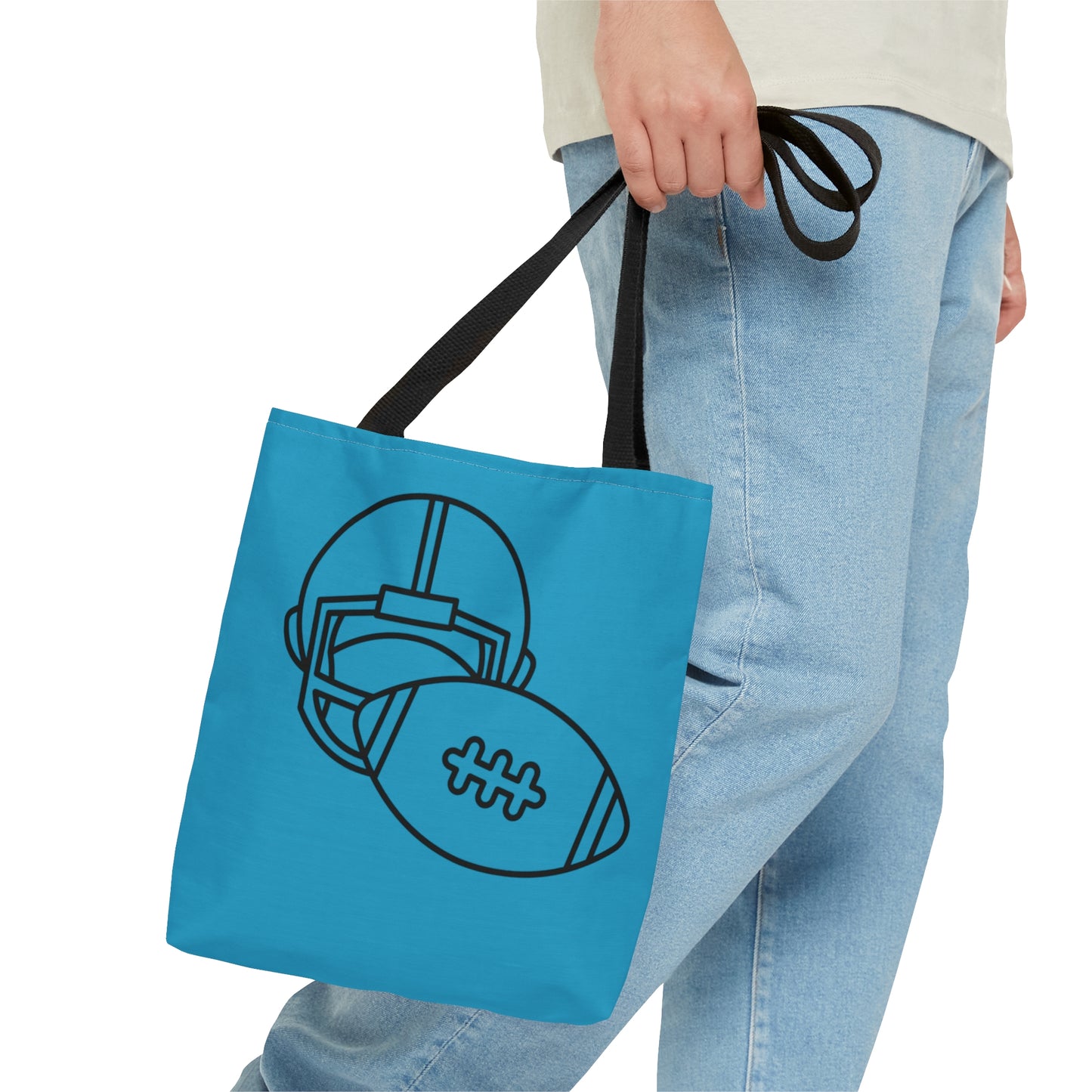 Tote Bag: Football Turquoise