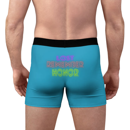 Men's Boxer Briefs: Lost Remember Honor Turquoise