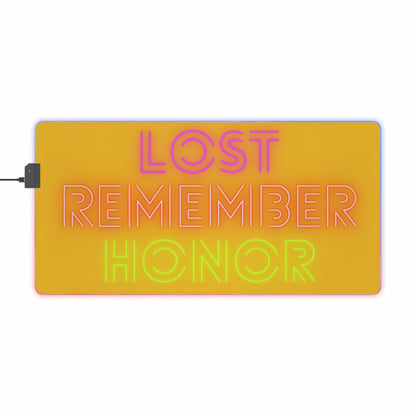 LED Gaming Mouse Pad: Lost Remember Honor Yellow