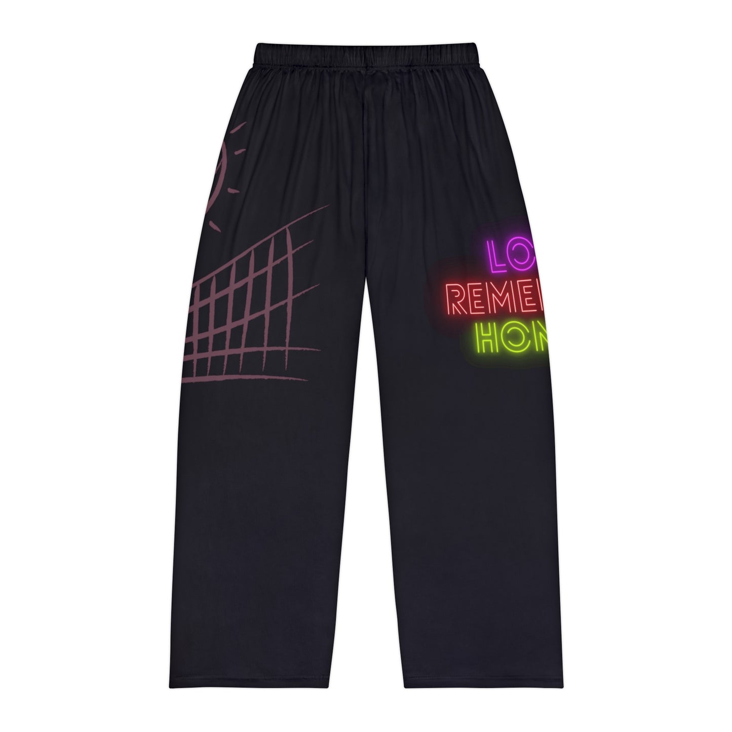 Men's Pajama Pants: Volleyball Black