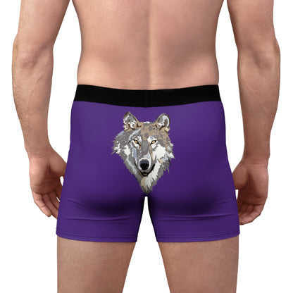 Men's Boxer Briefs: Wolves Purple