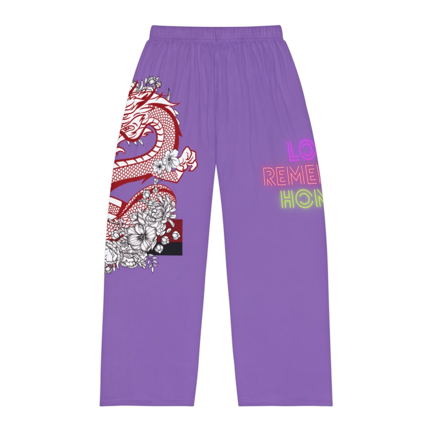 Men's Pajama Pants: Dragons Lite Purple