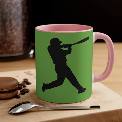 Accent Coffee Mug, 11oz: Baseball Green