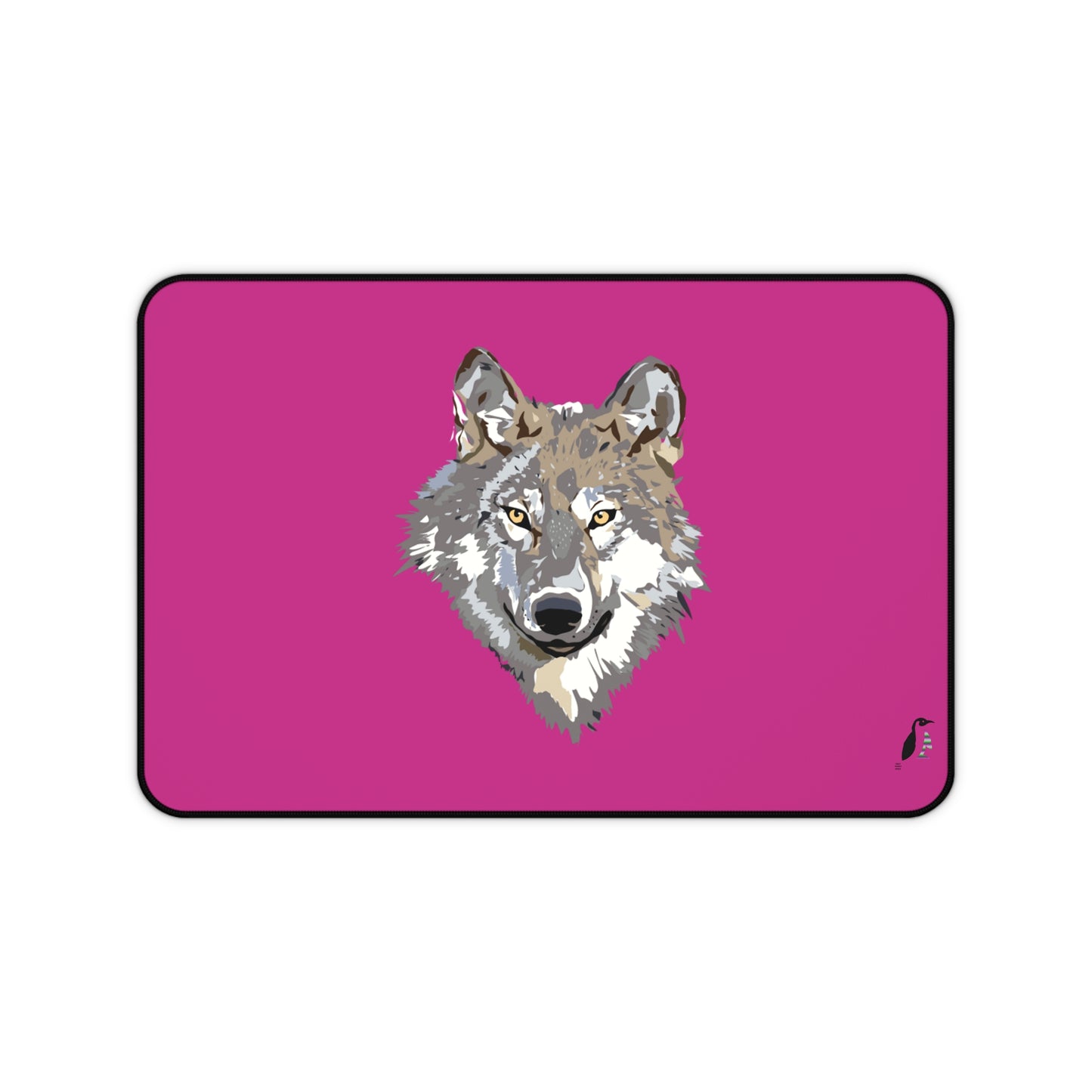 Desk Mat: Wolves Pink