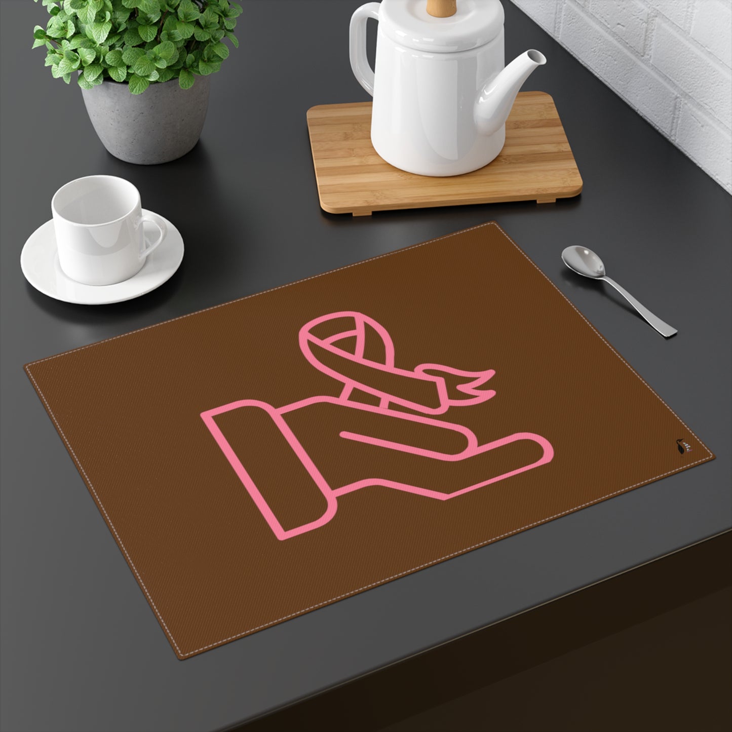 Placemat, 1pc: Fight Cancer Brown