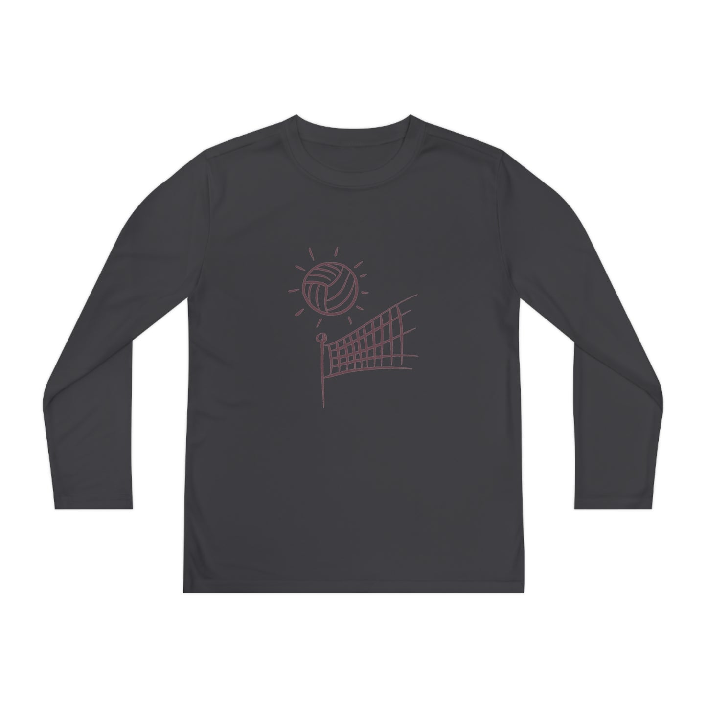 Youth Long Sleeve Competitor Tee: Volleyball