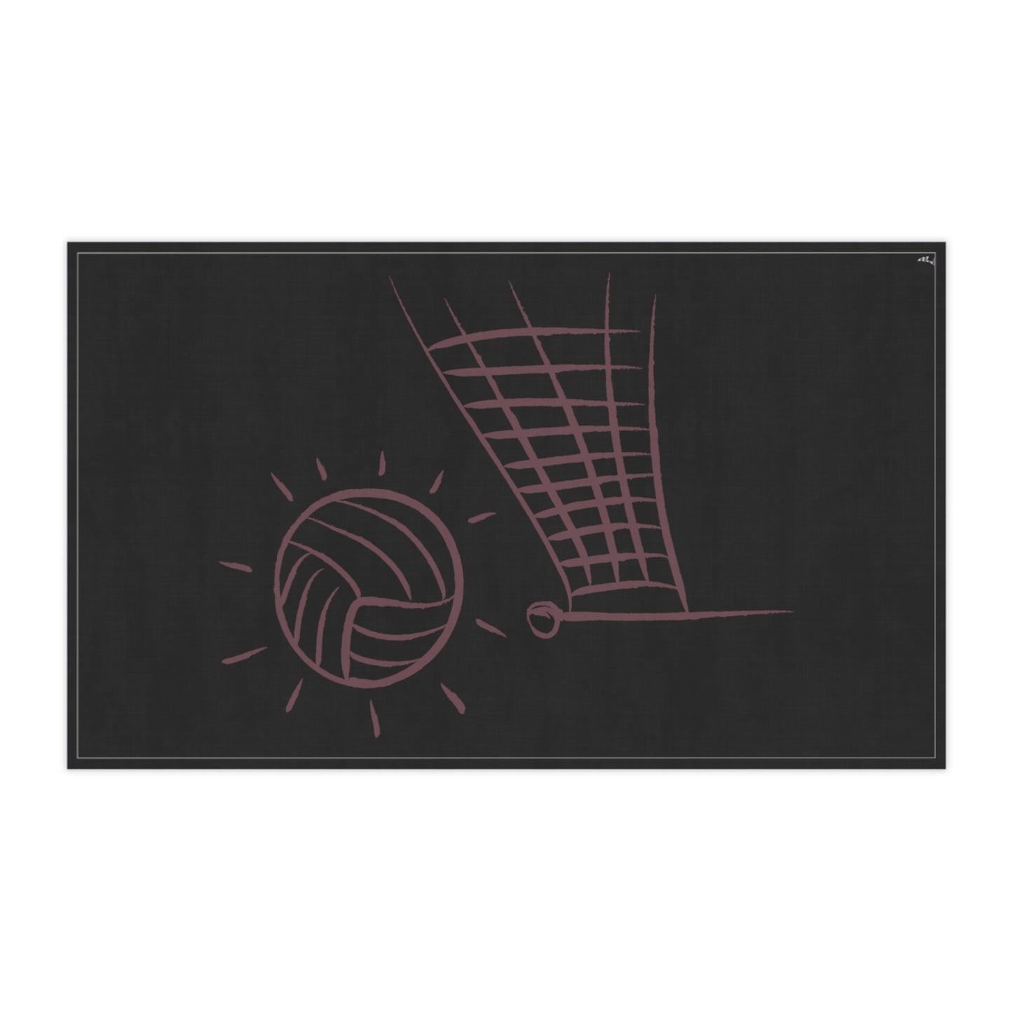 Kitchen Towel: Volleyball Black