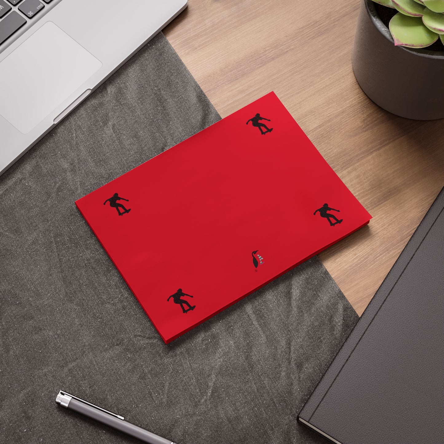 Post-it® Note Pads: Skateboarding Dark Red