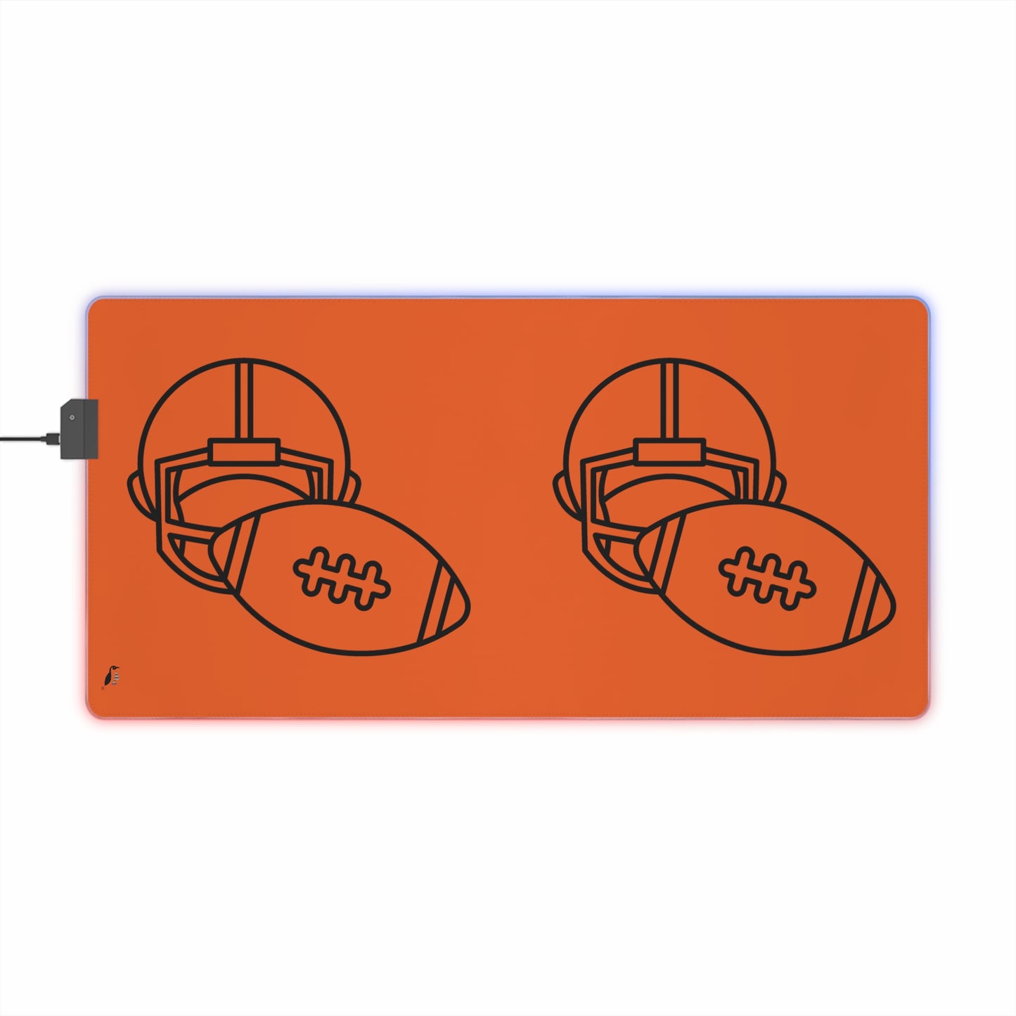 LED Gaming Mouse Pad: Football Orange